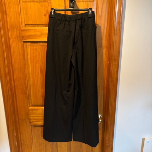 Nordstrom Open Edit High Waist Wide Leg Trousers in Black XS - Picture 3 of 6
